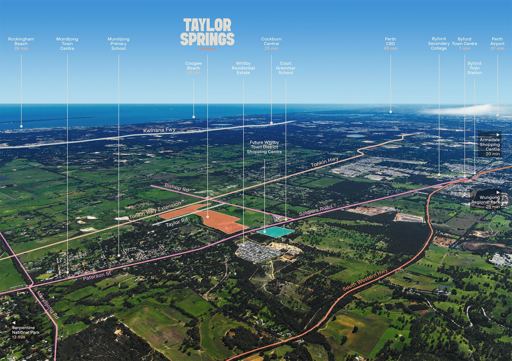 Taylor Springs Aerial Map. Find out where Taylor Springs is situated in Mundijong.